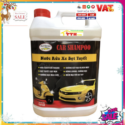 Nước rửa xe bọt tuyết Car Shampoo 5 lít cho ô tô xe máy 