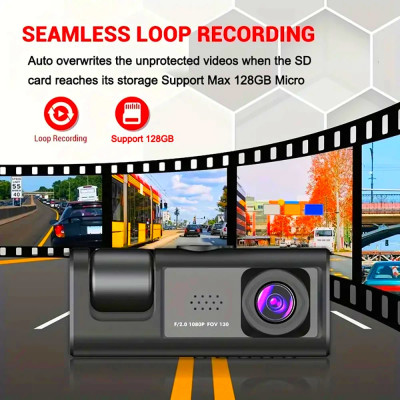 Camera Hành Trình 2 Mắt X01 FHD 1080P 30fps IR Ghi Hình Trước Và Trong Xe