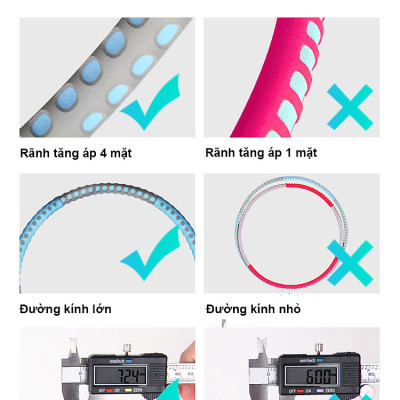 Màu Hồng - Vòng lắc eo bằng kim loại - Thay đổi được cân nặng - vòng lắc eo giảm mỡ bụng - Chính hãng dododios