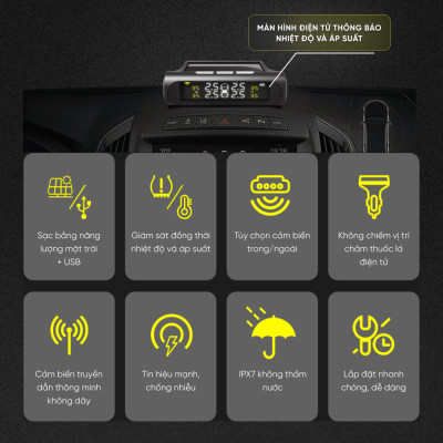 Cảm Biến Áp Suất Lốp Gắn Ngoài TPMS | Cảm Biến Áp Suất Lốp Gắn Ngoài Tiện Dụng, Lắp Đặt Dễ Dàng, An Toàn Khi Vận Hành Xe 