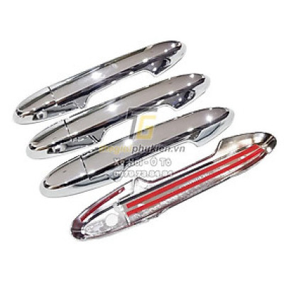 Bộ ốp tay nắm cửa xe Honda City 2021 mạ Crom - Tặng miếng dán trong suốt chống xước hõm cửa