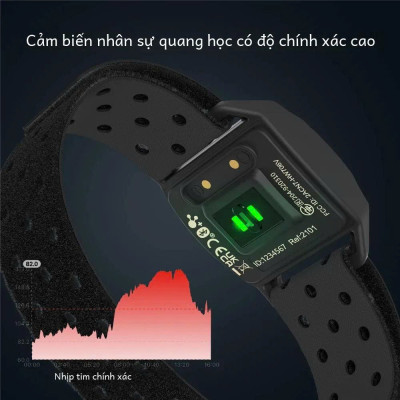 Cảm Biến Nhịp Tim Đeo Tay Coospo HW706 HRM ANT+ BLE5.0 IPX67 Tương Thích Garmin Bryton IGPSPORT Coosporide Opendrider