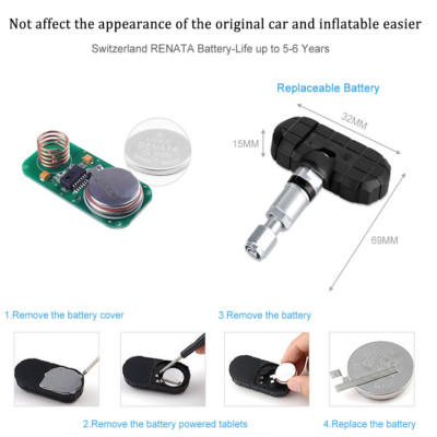 Cảm biến áp suất thương hiệu cao cấp Careud FX926NF+ lốp van trong, gắn nút chờ các loại xe ô tô -Hàng nhập khẩu