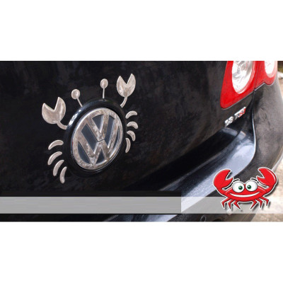 Tem 3D hình CON CUA dán trang trí thương hiệu xe hơi ô tô