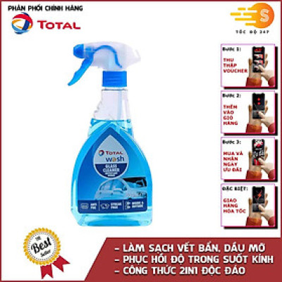 Chai xịt vệ sinh cửa kính và làm trong kính Total Energies TE-GC500 500ml - Rửa sạch vết bẩn, dầu mỡ, khôi phục lại độ trong suốt của kính