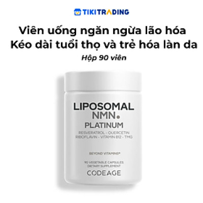 Viên uống ngăn ngừa lão hóa kéo dài tuổi thọ và trẻ hóa làn da Codeage Liposomal NMN - 90 Viên