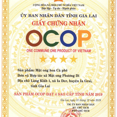 Mật ong Hoa Cà Phê Phương Di (500ml), nguyên chất 100% , đặc sản tây nguyên, sản xuất hoàn toàn tự nhiên, không phụ gia, chất bảo quản