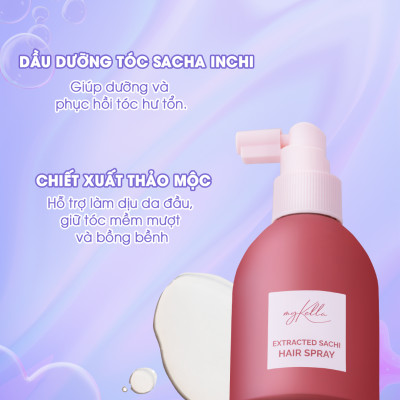 Xịt Dưỡng Tóc myKella Dưỡng Tóc Chắc Khỏe, Kích Thích Mọc Tóc Chiết Xuất Sacha Inchi 150ml