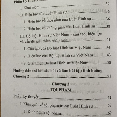 Hướng dẫn môn học Luật Hình Sự  -Tập 1 - Phần Chung 