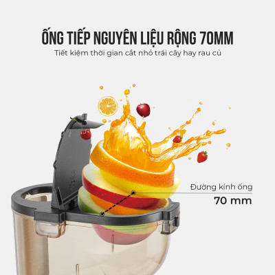 Máy ép chậm trái cây ELMICH EDA-0860, Hàng chính hãng, Ống ép được quả lớn, Xay ép êm ái - JoyMall