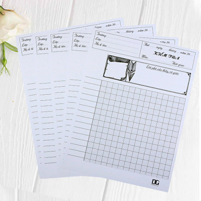 Giấy kiểm tra 4 ô ly trắng dày viết êm không lem, kẻ sẵn tiện lợi cho học sinh, 12 tờ đôi  GKTL1-04 Green Art - Hàng chính hãng