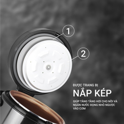 Nồi cơm điện cao cấp Kalpen R7 dung tích 1.8L công suất 700W - Hàng chính hãng