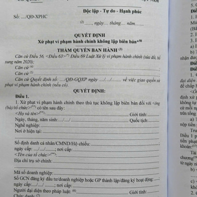 Luật Xử Lý Vi Phạm Hành Chính sửa đổi, bổ sung năm 2025 – Các Văn Bản Quy Định Chi Tiết và Biện Pháp Thi Hành (V2610T)