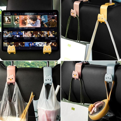 Móc Treo Đồ Sau Ghế Ôtô Phong Cách Dễ Thương, Nhiều Màu Lựa Chọn , Treo Gọn Gàng, Tiện Dụng Trong Xe Hơi, Giá Rẻ, Tiết Kiệm Không Gian. TakyHome 9733