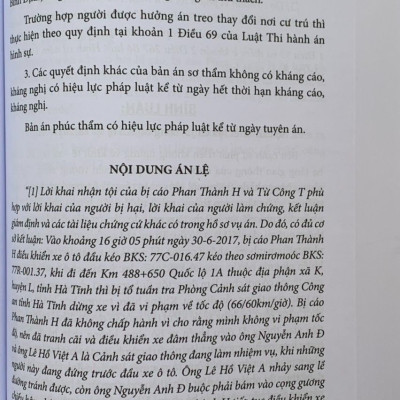 Bình luận khoa học bản án và án lệ - tập 1 