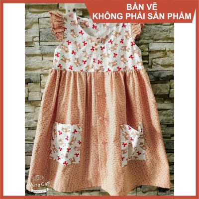 Rập đầm cánh tiên cho bé - Rập giấy A0 mã R400 (BẢN VẼ)