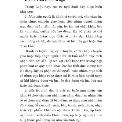 Luật Phòng, chống mua bán người năm 2024