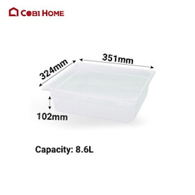 Hộp nhựa đựng thực phẩm 2/3, cao 102mm, HORECA Samkwang SKCAMEL PC432FP