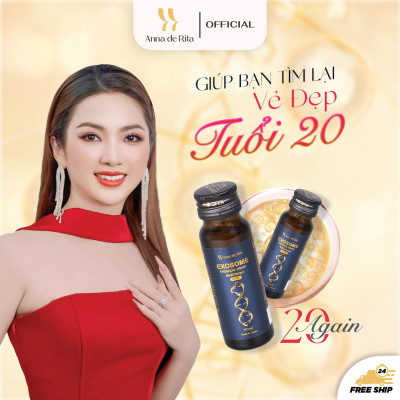 [Anna de Rita] Nước Uống Collagen EXOSOME Premium Drink 60.000MG+ Đẹp Da, Trẻ Hóa (hộp x 10 lọ 50ml)