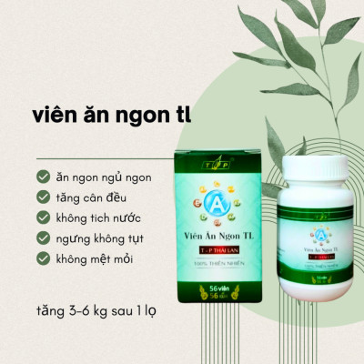 [Combo 3 Hộp] VIÊN ĂN NGON TL 100 VIÊN , HỖ TRỢ TĂNG CÂN, ĂN NGON, NGỦ NGON CHÍNH HÃNG