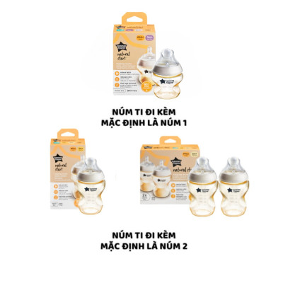 Bình Sữa PPSU Ty Siêu Mềm Tự Nhiên Tommee Tippee Natural Start 150ml, Núm Ty Của Bình 0-3 Tháng
