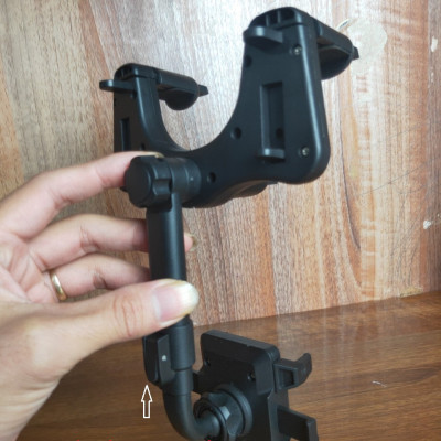 Giá đỡ điện thoại Ô tô kẹp Gương chiếu hậu Xoay đa chiều - chỉnh được dài ngắn