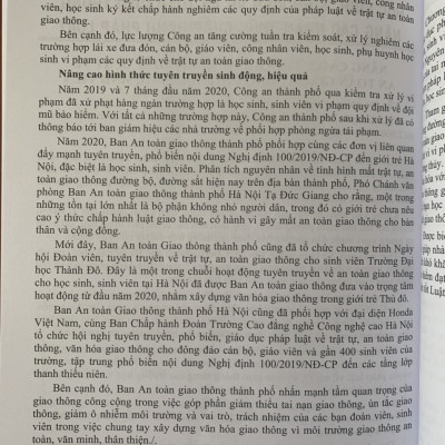 CÔNG TÁC TUYÊN TRUYỀN GIÁO DỤC PHÁP LUẬT VỀ AN TOÀN GIAO THÔNG TRONG TRƯỜNG HỌC
