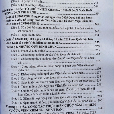 Luật Tổ Chức Toà Án Nhân Dân, Viện Kiểm Sát Nhân Dân ( Sửa Đổi, Bổ Sung Năm 2025 ) Văn Bản Quy Định Chi Tiết Thi Hành