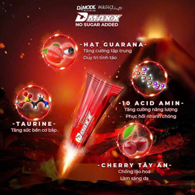 DMAXX thức uống bổ sung vitamin năng lượng không đường DAMODE 68 gói màu đỏ mỗi gói 2,2gr