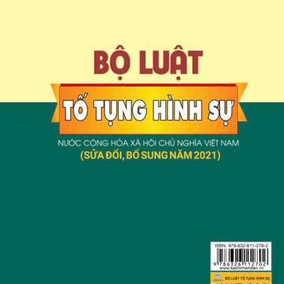 Sách - Bộ Luật Tố Tụng Hình Sự - Nước CHXHCNVN ( Sửa Đổi Bổ Sung Năm 2021) - Ndbooks