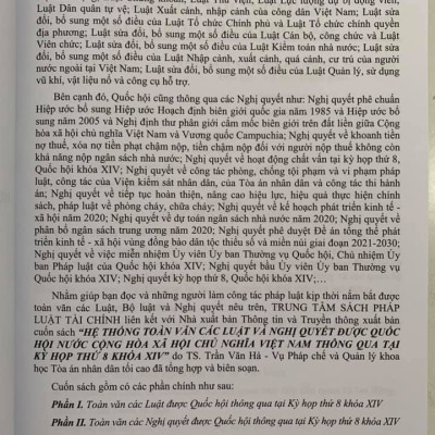 HỆ THỐNG TOÀN VĂN CÁC LUẬT VÀ NGHỊ QUYẾT ĐƯỢC QUỐC HỘI NƯỚC CỘNG HÒA XÃ HỘI CHỦ NGHĨA VIỆT NAM THÔNG QUA TẠI KỲ HỌP THỨ 8 KHÓA XIV