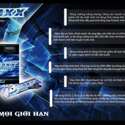 DMAXX thức uống bổ sung vitamin năng lượng có đường DAMODE 16 gói dùng thử màu xanh