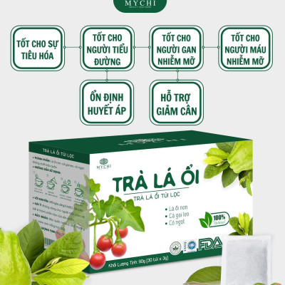 Trà Lá Ổi Mychi chính hãng giam cân, tan mỡ và ngừa mỡ máu