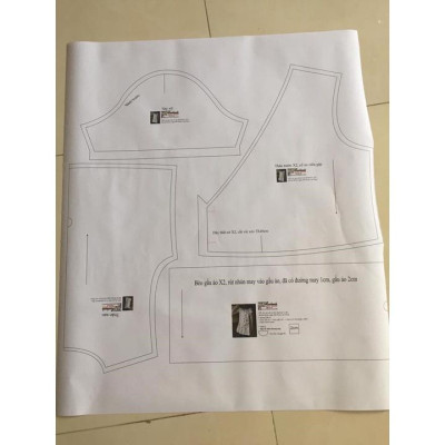 Rập giấy A0 mã 1483 - rập đầm sơ mi (BẢN VẼ)