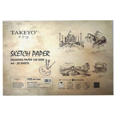 Giấy Vẽ 20 Tờ Takeyo A4 8734