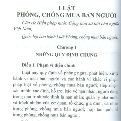 Luật Phòng, Chống Mua Bán Người Năm 2024