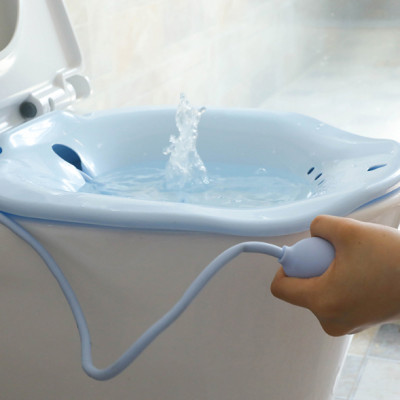 Chậu nhựa cứng kèm vòi xịt tiện lợi xông vùng kín cho bệnh nhân trĩ/ phụ khoa/ phụ nữ sau sinh CNM03