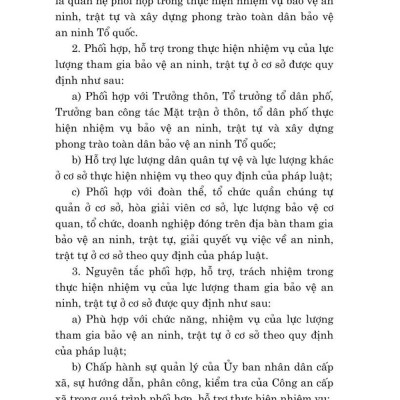 Luật lực lượng tham gia bảo vệ an ninh, trật tự ở cơ sở (bản in 2024)