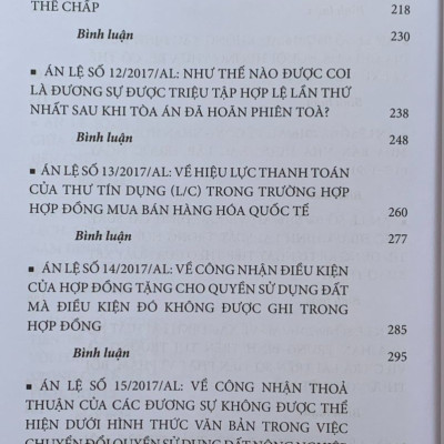 Bình luận khoa học bản án và án lệ - tập 1 