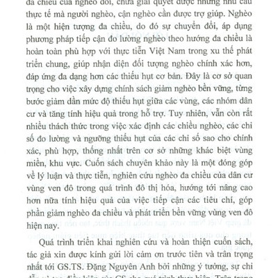Nghèo Đa Chiều Của Dân Cư Vùng Ven Đô Trong Quá Trình Đô Thị Hóa (Sách Chuyên Khảo)