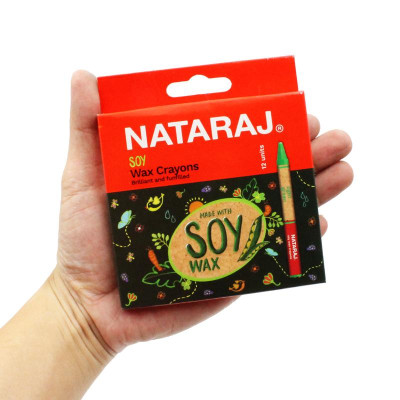 Hộp 12 Bút Sáp Màu Soy - Nataraj