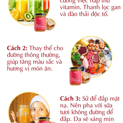 Saffron mật ong Kingdom Herb chính hãng thượng hạng nguyên chất 100% hộp 311g (tặng que lấy mật và bình thuỷ tinh)