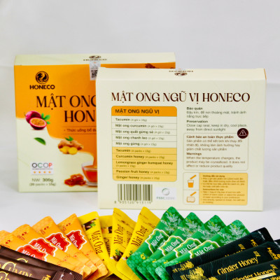 Mật ong Ngũ Vị HONECO (Hộp 20 gói)