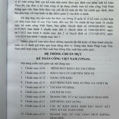 Sách Hệ Thống Chuẩn Mực Kế Toán Công Việt Nam – VPSAS (V2526T)