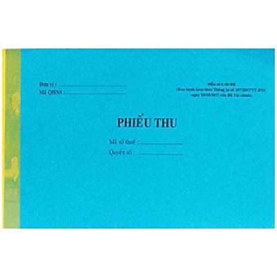 Phiếu Thu 2 Liên 100 Tờ