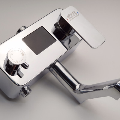 Bộ sen cây tắm đứng nóng lạnh, cảm biến nhiệt độ, màn hình LED Eurolife EL-S907 (Trắng bạc)