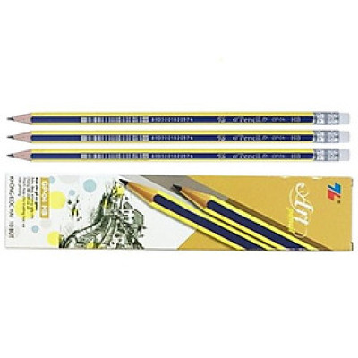 Bút Chì Gỗ HB Thiên Long GP-04 - Thân Sọc Xanh Vàng