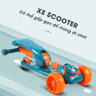 Xe Trượt Scooter Cao Cấp 3 Bánh Phát Sáng Mẫu Mới 2024 - Hàng chính hãng