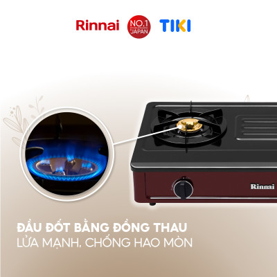 Bếp gas dương Rinnai RV-B274SR(EB) mặt bếp men và kiềng bếp men - Hàng chính hãng.