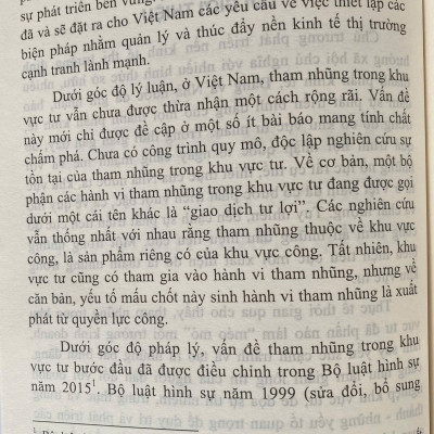 Vấn Đề Tham Nhũng Trong Khu Vực Tư Ở Việt Nam Hiện Nay 